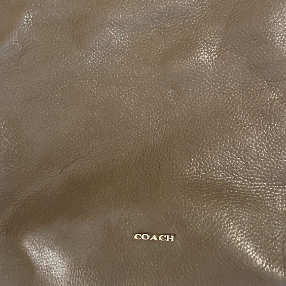 Leather Coach Purse Tote with strap Mink Color - Picture 2 of 7